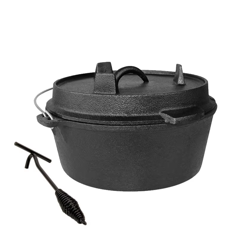 Camp Dutch Oven Cast - Panci Besi Cor 25cm untuk Berkemah,