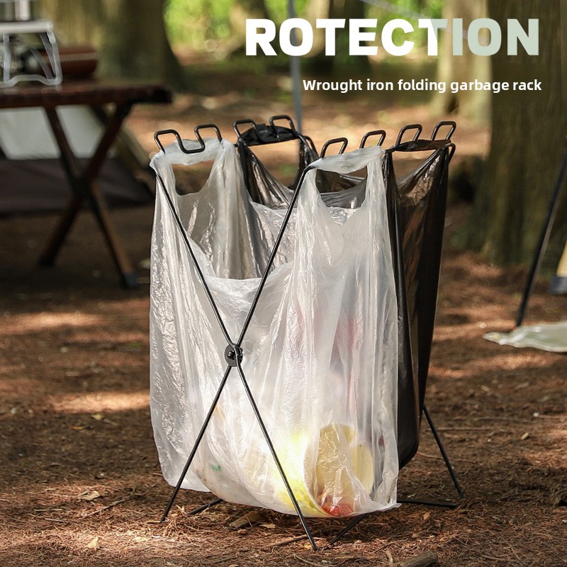 Camping Cooking Organizer - Tempat Kantong Sampah Lipat Portabel, Penyangga