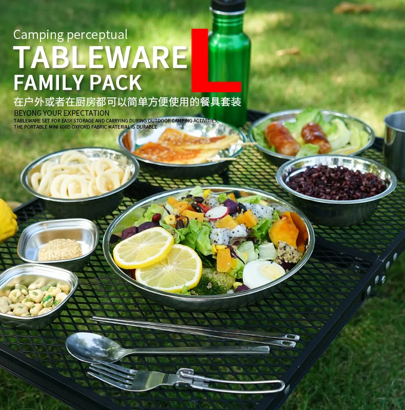 Set Peralatan Makan Camping Po - Camping Cooking Dining Set ulasan dan harga