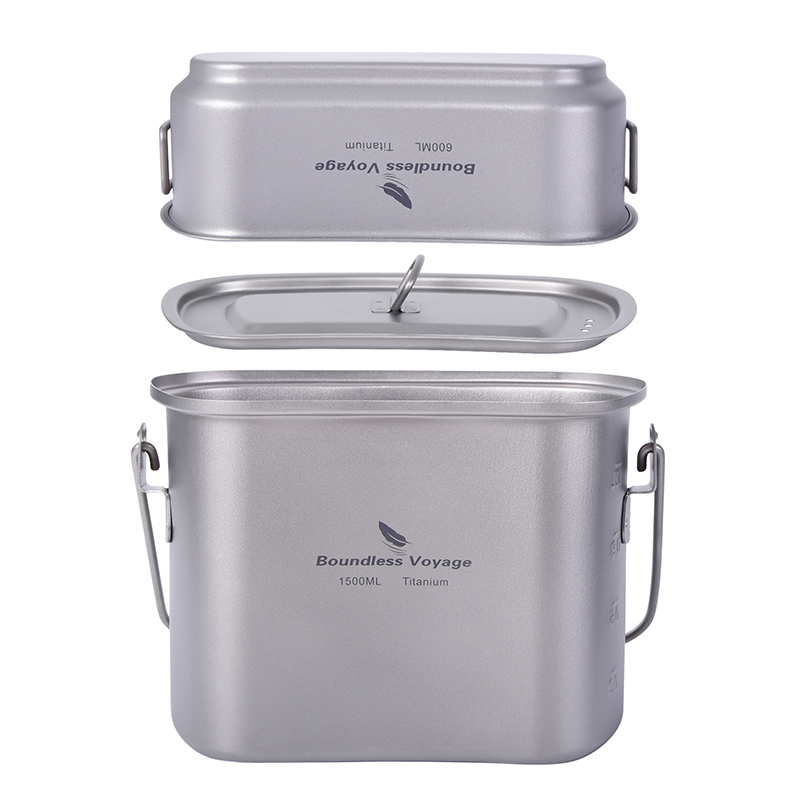 Kit Peralatan Masak Titanium,  - Camping Cooking Container ulasan dan harga