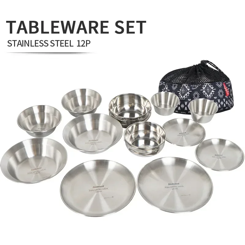 CLS & NOBANA 12 Buah Set Peral - Camping Cooking Dining Set ulasan dan harga