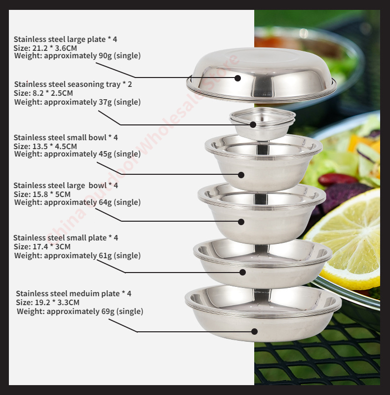 Peralatan makan berkemah porta - Camping Cooking Dining Set ulasan dan harga